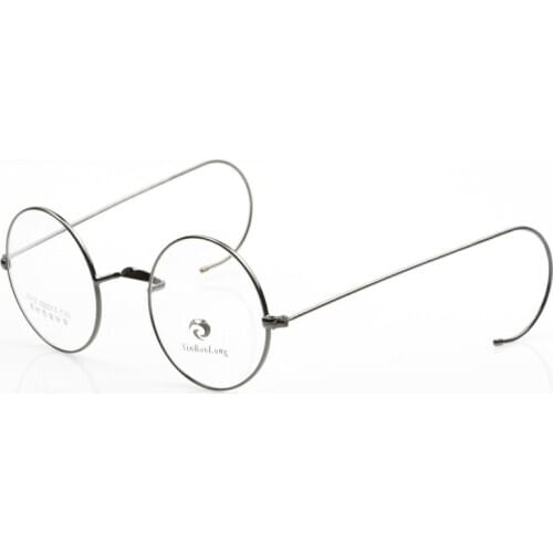 Retro Round Spring Glasses Flexible Optical Eyewear Vintage Filamentous Eyeglasses Classic Adjustable Spectacles