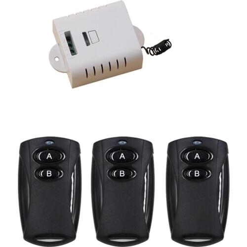 Hot Sales AC85V 110V 120V 220V 1CH Wireless Remote Control Switch with Manual Button 1Receiver+3Transmitter Simple and practical