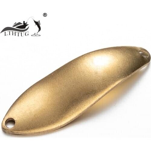 LTHTUG BUX SPOON 3.5g Unpainted Spoon Bait Golden Silver Copper DIY Blank Metal Fishing Lures For Trout Pike Perch Salmon