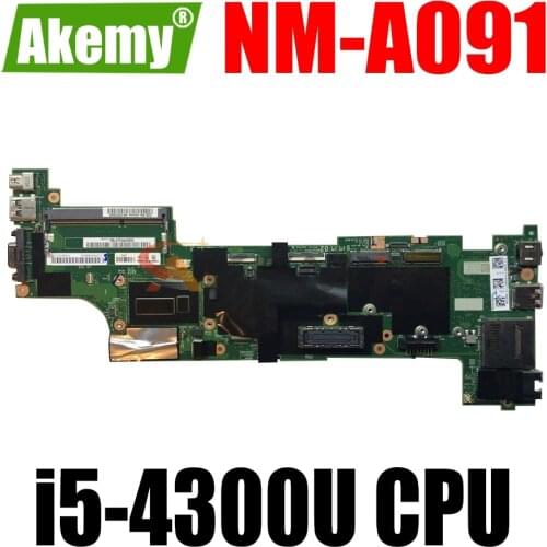 For Lenovo Thinkpad X240 Laptop Mainboard W/ i5-4300U NM-A091 X240 Motherboard FRU 04X5148 04X5149 04X5152 04X5164 100% Test OK
