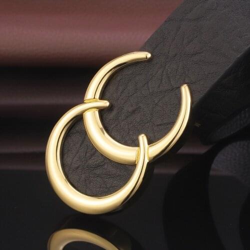 High quality luxury full grain leather Cowskin letter Smooth buckle fashion designers belts men fancy cowhide Waist Straps