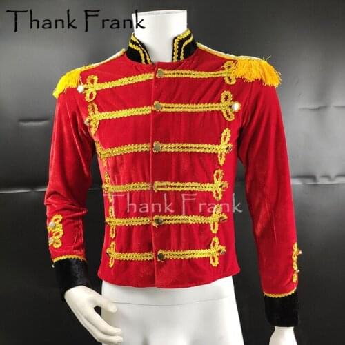 New Classic Men Ballet Jackets Long Sleeve Mans Prince Ballet Coat Male King Ballet Dance Costumes Stage Dancewear For Boy C537