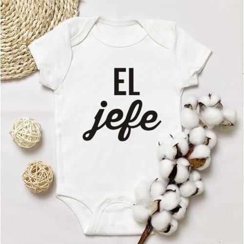 New Baby Short Sleeve Jumpsuit Caasual Letter Print El Jele Girl Boy Rompers Newborn Baby Clothes Newborn Baby Gifts