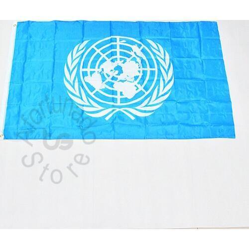 United Nations UN 90*150cm flag Banner meet Parade party 3x5 Foot Hanging National flag Home Decoration flag