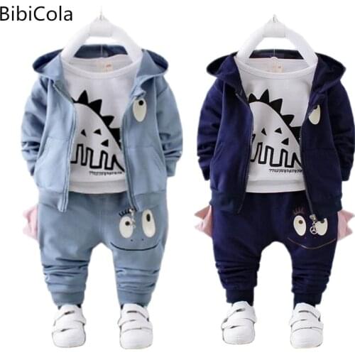 Autumn Winter Baby Clothes Sets Toddler Boys Cartoon Cotton Suits Infant Baby Boys Outfits For Boy Baby Clothing