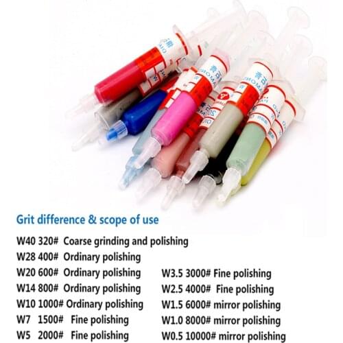 6pcs Diamond Polishing Lapping Pastes Compound Set 0.5-5Micron Tools