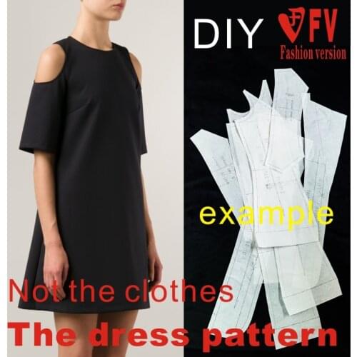 Dresses Sewing Pattern Template Cutting drawing Clothing DIY ((Not selling clothes)) BLQ- 212