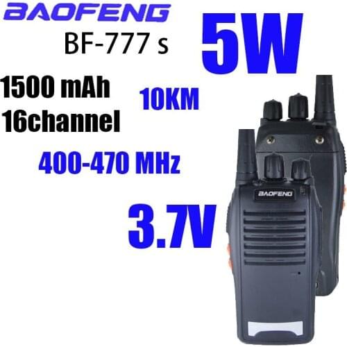 2021 BAOFENG BF-777S Walkie Talkie for Police PTT Portable Cb Ham 2 Way Radio Communicator Transceiver Repeater Hunting Camping