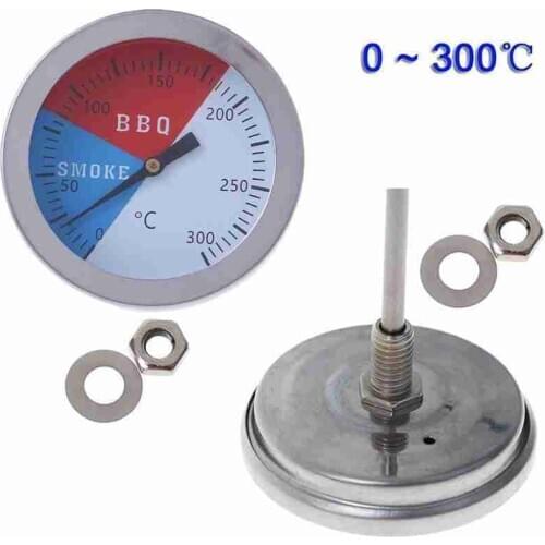 Pre-sale products Portable Professional 0-300 Celsius Stainless Steel Bimetal Gauge BBQ Temperature Thermometer Barbecue