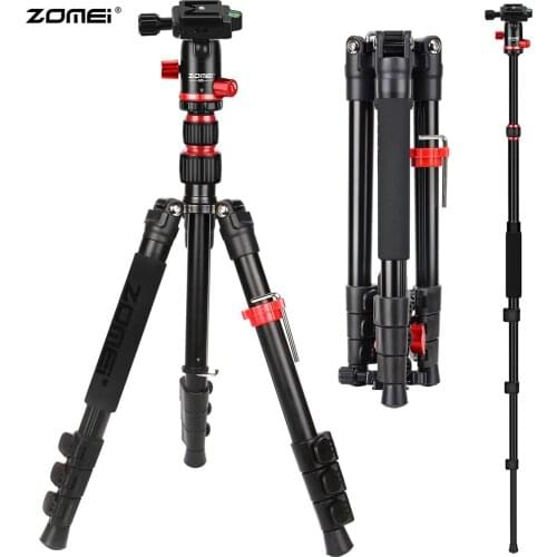 LANMIAO M5 Professional Photo Camera Mount Tripod Travel Overhead Tripod Monopod with Ball Head for Smartphone DSLR Cameras