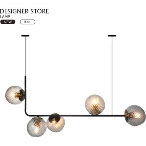 Simple water glass personality chandelier restaurant dessert shop bar long chandelier