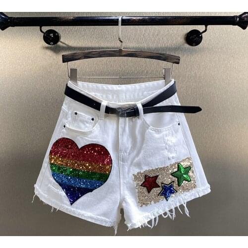 SICCSAEE Womens Short Jeans