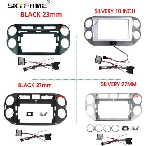 SKYFAME Car Frame Cable Canbus For VOLKSWAGEN TIGUAN 2006-2016 Screen Audio Dash Panel Frame Fascia