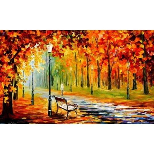 Modern art landscape silence of the fall palette knife oil painting High quality Hand painted home decor