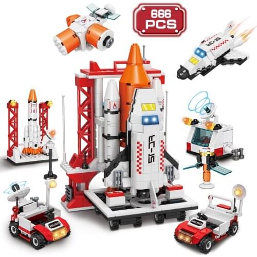 Technical 8 In1 Deformation Aviation Launch Center Sets Ideas Science Education Aerospace Building Blocks Toys for Boys Gifts