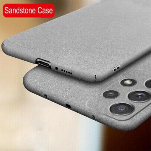 Slim Frosted Hard PC Sandstone Case Vintage Plain Sandstone Cover For Samsung Galaxy A52 A72 5G S21 Plus S20 FE S21 S20 Ultra