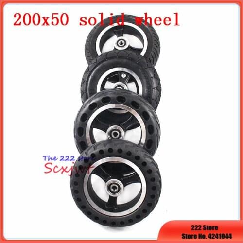 High Quality 200x50 Electric Scooter Solid Tyre with Wheel Hub 8" Scooter 200x50 Tire Non Inflation Electric Vehicle Wheel