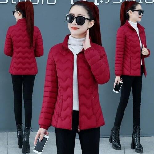 2021 New Winter Jacket Short Parka Women Jacket Solid Loose Coats Female Cotton Pdded Parkas Thick Outwear Chaquetas Mujer