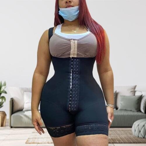 Women Shapewear Open Bust Butt Lifter Tummy Control Fajas Hook-Eye Shaper Postpartum Bodysuit