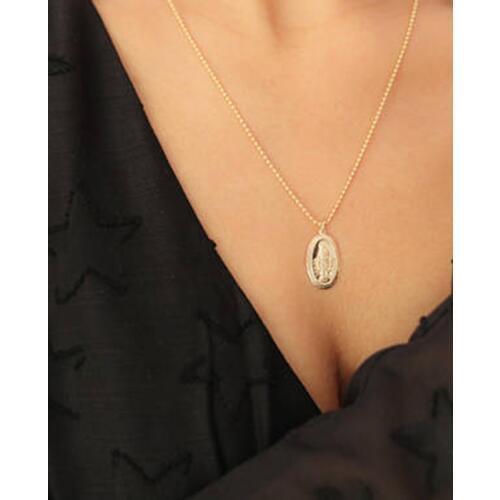 Bohemia Gold Color Cross Layered Necklace Jesus Virgin Mary Chain Pendant Necklace Easter Days Gift For Women Jewelry