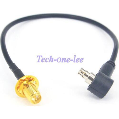 10 piece/lot RP SMA Female to TS9 Male Right angle RF Connector RG174 Pigtail Cable 20cm