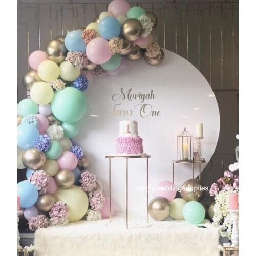 8pcs) Wedding decorations Large mental Round Cylinder Plinth mental display plinth for Exhibitions Events Weddings senyu1497