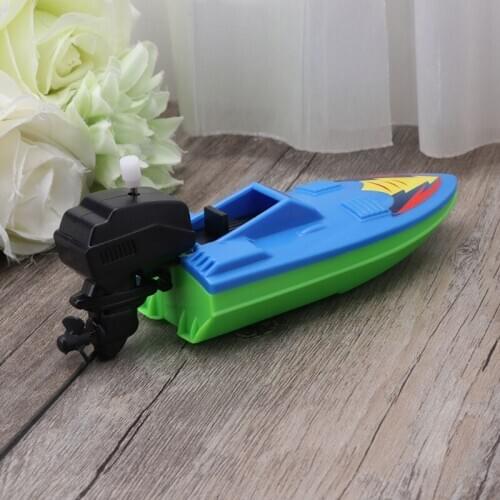 Baby Toy Kid Wind Up Clockwork Boat Ship Toys Bath Toy Play Water Bathroom 57BF