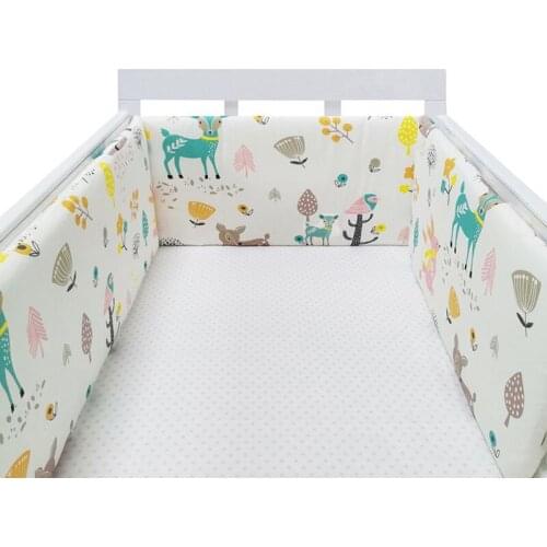 Baby shower decorations Baby Bed Thicken Bumper One-piece Crib Around Cushion Cot Protector Pillows Newborns Room Decor 2021