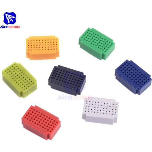 Diymore 7PCS/Lot 55 Tie Points Mini Solderless Bread Board PCB Circuit Board for Arduino 3 x 2cm