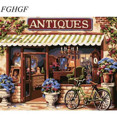 FGHGF Frameless Fairyland Romantic DIY Painting By Numbers Canvas Painting Home Decor Handpainted Wall Art Picture Wedding