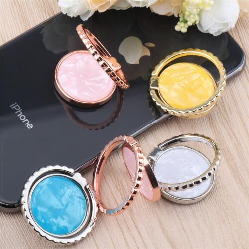 Fexible Luxury Shell Style Mobile Phone Holder Fexible 360 Degree Rotation Finger Ring Holder For iPhonexs xiaomi Stand