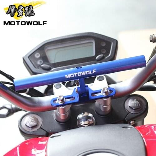 MOTOWOLF Bracket Motorcycle Scooter Bike Phone GPS Spotlight Support Holder Bar For Honda KTM Harley Kawasaki Suzuki Yamaha BMW