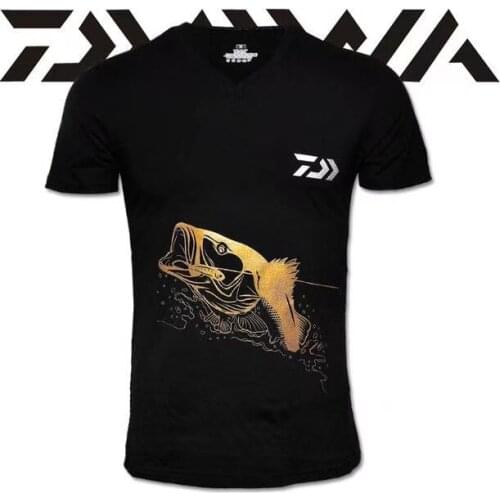 DAIWA Men Fishing T Shirt Breathable Quick-drying Jersey Short Sleeve Fishing Clothes Uv Protection Moisture Fishing Clothing