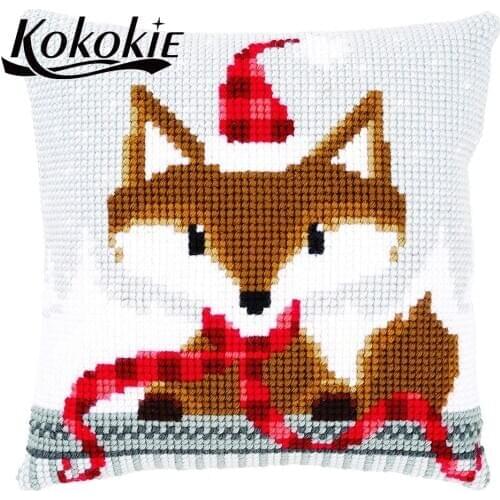 DIY cushion mat cartoon throw pillow case cross stitch kit accessories For pillowcase handmade Embroider Needlework kits