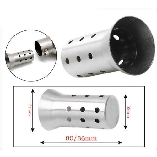 Stainless Steel 2' Motorcycle Exhaust Pipe Silencer Muffler Baffle For
