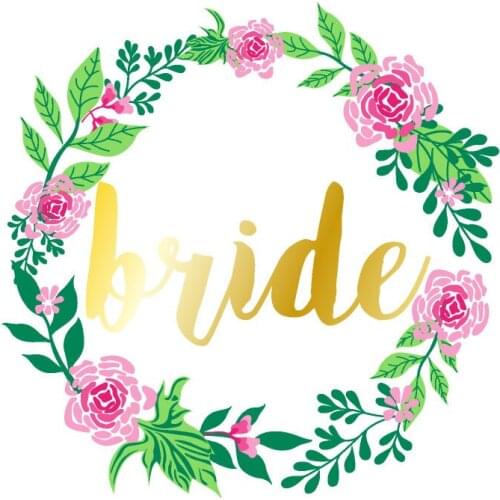 5Pcs/Lot Wedding Flamingo Bride To Be Team bride Flower Basket Single Night Tattoo Sticker Party Supplies SPA128