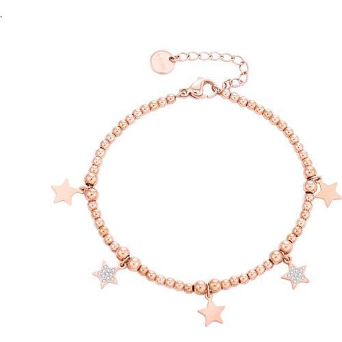 New Bohamia Stainless Steel Star Beacelet Rose Gold Silver Color Beads Chain Elastic Women Charm Bracelets Crystal Accessories