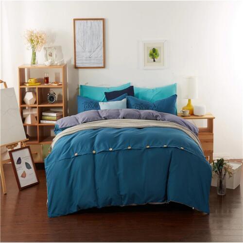 New AB Side Bedding Simple Bedding King Queen Full Twin Bed Linen Sheet Set