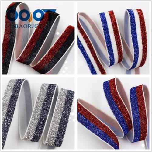 OOOT BAORJCT 175172,16MM Multicolor Green onions Elasticity Ribbon,DIY handmade headdress accessories material,Hair decoration