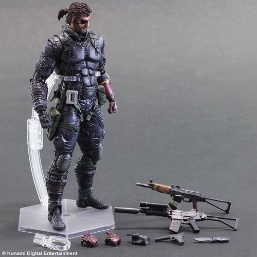 Genuine PlayArts Change p Change Metal Gear Solid V5 Phantom Pain Snake Sneak Uncle Can Anime Figure Model Toy Figure