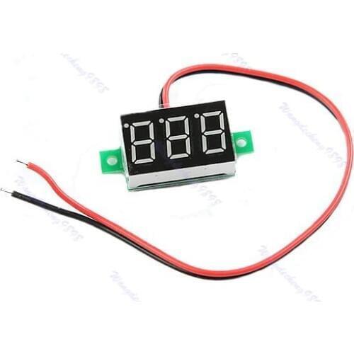 P128- - 5pcs/lot Mini LED DC2.5-30V Red Volt Voltage Meter Display Digital Voltmeter Self-Powered Drop Shipping