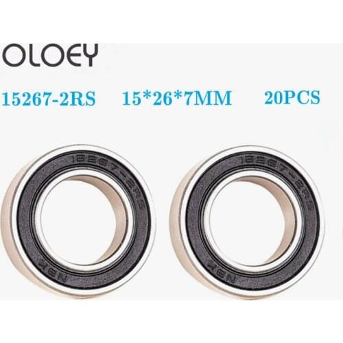 15267-2RS Bearing 15x26x7mm 20pcs Bicycle Bearing Shielded Deep Groove Ball Bearings Single Row 15267-2RS