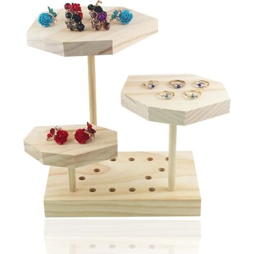 High Quality Solid Wood Jewelry Holder Jewelry Tray Ring Earrings Display Stand Jewelry Stand