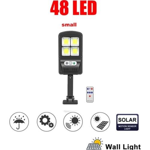 Tabular oblong led solar light outdoors waterproof 120 LED solar lamp PIR motion sensor + CDS night sensor street garden securit
