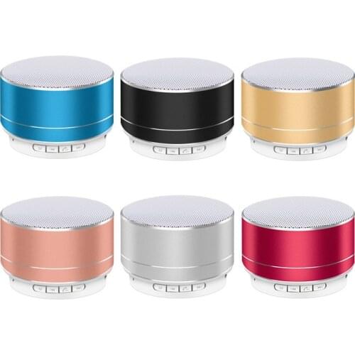 A10 aluminum alloy small steel gun bluetooth small audio speaker card mini gift color LOGO