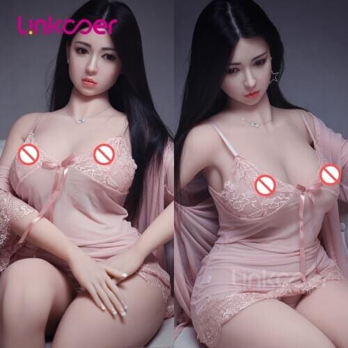 Linkooer 161cm Realistic Silicone Sex Dolls Huge Breast Fat Hits Real TPE Women for Vagina Anus Lifelike Sex Adult Love Doll