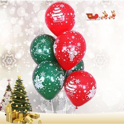 Christmas Balloons Red and Green Latex Balloons for Christmas Party Decorations Festive & Party Supplies LBShipping
