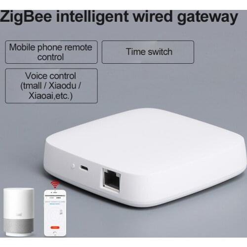 ZigBee Gateway Tuya Smart Home Gateway WiFi Hub Voice Control Device Linkage Central Control Host Support Alexa, Google Home