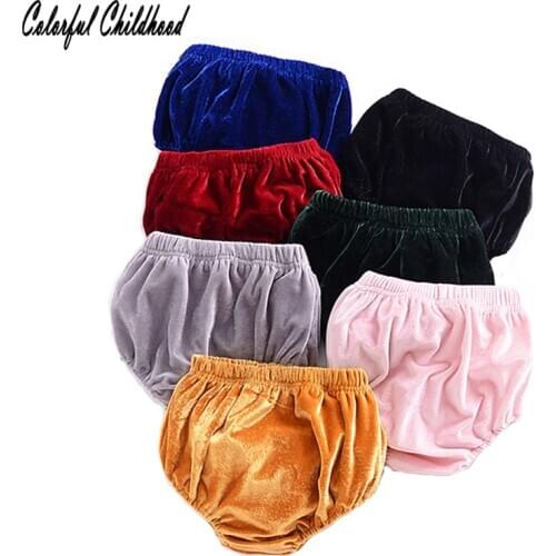 Baby cute panties Gold Velvet Infant bottoms girls Shorts Briefs Diaper Bloomer warm beauty lovely cover panties toddlers 0-24m
