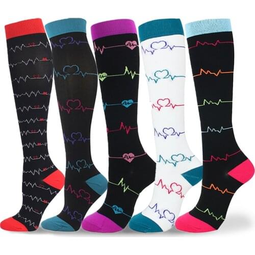 High Quality Striped Sports Socks Men Women Prevention Plantar Fasciitis Fatigue Relief Pain Relief Nursing Compression Socks